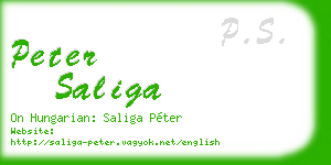 peter saliga business card